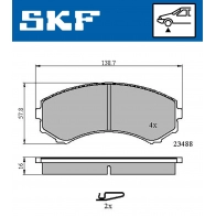 Тормозные колодки дисковые, комплект SKF VKBP 80252 A 1440250921 6G 28R