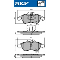 Тормозные колодки дисковые, комплект SKF VKBP 80254 Volkswagen LT (2DB, 2DE, 2DK) 2 Автобус 2.5 SDI 75 л.с. 1996 – 2006 PQKTL 0