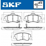 Тормозные колодки дисковые, комплект SKF VKBP 80268 A Kia Rio 4 (YB, SC) Хэтчбек 1.0 T GDI 100 101 л.с. 2017 – 2025 SUX5AM 4