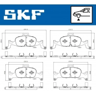 Тормозные колодки дисковые, комплект SKF P6 53JQ 1440250937 VKBP 80277