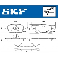 Тормозные колодки дисковые, комплект SKF VKBP 80291 A 43YM OQR Opel Astra (K) 5 Хэтчбек 1.5 CRDI (68) 105 л.с. 2019 – 2025