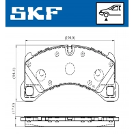 Тормозные колодки дисковые, комплект SKF 1440250948 VKBP 80293 IJB39 F