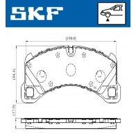 Тормозные колодки дисковые, комплект SKF Porsche Cayenne (92A) 2 Кроссовер VKBP 80293 IJB39 F