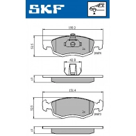 Тормозные колодки дисковые, комплект SKF VKBP 80294 3 I6I0N4 Lada Largus (R90, F90) 1 2012 – 2020