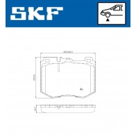 Тормозные колодки дисковые, комплект SKF VKBP 80298 9V EQDKE Mercedes C-Class (S205) 4 Универсал C 300 de (205.213) 306 л.с. 2019 – 2024