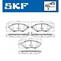 Тормозные колодки дисковые, комплект SKF KE 7DRB Daewoo Matiz VKBP 80305 A