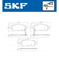 Тормозные колодки дисковые, комплект SKF Honda CR-V 4 (RM) Кроссовер 2.0 Flex (RE5) 155 л.с. 2013 – 2025 VKBP 80318 A T IQUM5Y