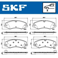 Тормозные колодки дисковые, комплект SKF UEGU TN VKBP 80324 Land Rover Range Rover 4 (L405) Внедорожник P360 MHEV 4x4 360 л.с. 2019 – 2025