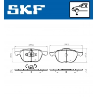 Тормозные колодки дисковые, комплект SKF VKBP 80329 J216 46 Ford Kuga 2 (CBS, C512, DM2) Кроссовер 1.5 EcoBoost 120 л.с. 2016 – 2025