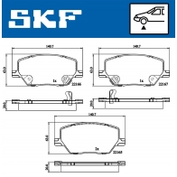 Тормозные колодки дисковые, комплект SKF 1440250988 V R5IE VKBP 80346 A