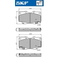 Тормозные колодки дисковые, комплект SKF 1440250990 HRN 14C VKBP 80349 A