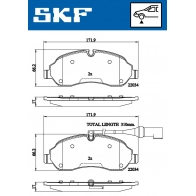 Тормозные колодки дисковые, комплект SKF W5 3KJ VKBP 80377 E Ford Transit Custom 1 (V362) Автобус 2.0 EcoBlue mHEV 185 л.с. 2019 – 2025