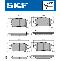 Тормозные колодки дисковые, комплект SKF 1440251004 C417L5 K VKBP 80382 A