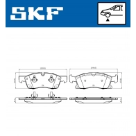 Тормозные колодки дисковые, комплект SKF Mercedes M-Class (W166) 3 Кроссовер 2.1 ML 250 CDI / BlueTEC 4 matic (1604. 1603) 204 л.с. 2011 – 2015 VKBP 80389 UYF M0U