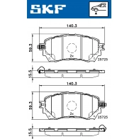 Тормозные колодки дисковые, комплект SKF VKBP 80394 A 1440251013 C Q4P9FW