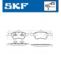 Тормозные колодки дисковые, комплект SKF TRKPAS V Mercedes M-Class (W164) 2 Кроссовер 4.0 ML 450 CDI 4 matic (1628) 306 л.с. 2009 – 2011 VKBP 80402