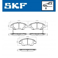 Тормозные колодки дисковые, комплект SKF Honda Insight 2 (ZE2, 3) Хэтчбек 1.3 Hybrid (ZE2) 99 л.с. 2009 – 2025 VKBP 80403 A MJUD8 V