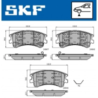 Тормозные колодки дисковые, комплект SKF 392 FYU VKBP 80421 A 1440251028