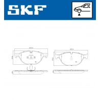 Тормозные колодки дисковые, комплект SKF 1440251044 6WF7 A VKBP 80442