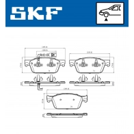 Тормозные колодки дисковые, комплект SKF KG2S S Volkswagen Caravelle (T6, SG) 6 Автобус 2.0 TDI 4motion 199 л.с. 2018 – 2025 VKBP 80445 E