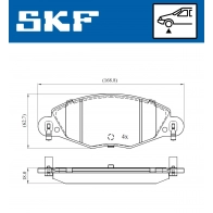 Тормозные колодки дисковые, комплект SKF VKBP 80447 E Citroen C5 1 (DC, PF3) Хэтчбек 3.0 V6 (DCxFxC. DCxFxF) 207 л.с. 2001 – 2004 22RRT Y