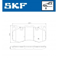 Тормозные колодки дисковые, комплект SKF VKBP 80449 Land Rover Range Rover 4 (L405) Внедорожник 4.4 D V8 4x4 340 л.с. 2012 – 2025 ULOQWQ G