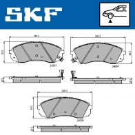 Тормозные колодки дисковые, комплект SKF VKBP 80454 A Y 13ZZ Hyundai H1 Starex (TQ) 2 Автобус 2.5 CRDi 110 л.с. 2010 – 2025