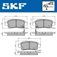 Тормозные колодки дисковые, комплект SKF VKBP 80459 A 1440251056 JHJ W21 - Изображение 5
