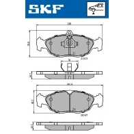 Тормозные колодки дисковые, комплект SKF HE 7L4Y VKBP 80468 1440251063