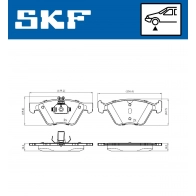 Тормозные колодки дисковые, комплект SKF 0QX3 OOP VKBP 80474 Chrysler Crossfire