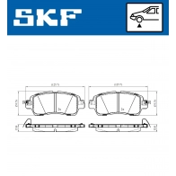 Тормозные колодки дисковые, комплект SKF S7L T4 1440251070 VKBP 80478 A