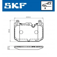 Тормозные колодки дисковые, комплект SKF 854 6P7K VKBP 80481 1440251073