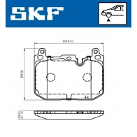 Тормозные колодки дисковые, комплект SKF 854 6P7K VKBP 80481 Mini Clubman (F54) 2 Универсал Cooper S ALL4 178 л.с. 2020 – 2025