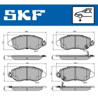 Тормозные колодки дисковые, комплект SKF AQGW B3 Ford Transit 6 (FD) Автобус 2.4 DI (FB. FC. FA) 90 л.с. 2000 – 2006 VKBP 80489 A