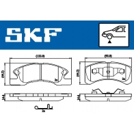 Тормозные колодки дисковые, комплект SKF MMOM B Mitsubishi Mirage 6 (A0, A1) 2012 – 2016 VKBP 80490 A