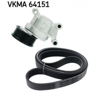 Комплект приводного ремня SKF VKMA 64151 E8LJ 3 Mazda 3 (BL) 2 Хэтчбек 2.0 MZR DISI 151 л.с. 2008 – 2013