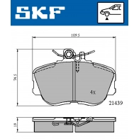 Тормозные колодки дисковые, комплект SKF VKBP 80516 K NV50 1440251090