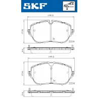 Тормозные колодки дисковые, комплект SKF Peugeot 508 2 (F40, FC, FJ) Универсал 1.6 THP 165 (F45GYV) 165 л.с. 2018 – 2025 KAQ2YQ 9 VKBP 80520
