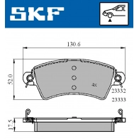 Тормозные колодки дисковые, комплект SKF 1440251098 P8SY C6J VKBP 80525 - Изображение 5