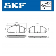 Тормозные колодки дисковые, комплект SKF 1440251099 R VJD8D VKBP 80526