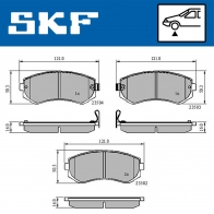Тормозные колодки дисковые, комплект SKF 1440251105 FJ RYT VKBP 80535 A