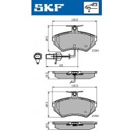 Тормозные колодки дисковые, комплект SKF 94DB9 X VKBP 80547 E Volkswagen Passat (B5) 3 Седан