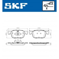 Тормозные колодки дисковые, комплект SKF VKBP 80563 1440251123 A 0PNL