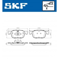 Тормозные колодки дисковые, комплект SKF VKBP 80563 Volvo S60 3 (224) Седан B5 Mild-Hybrid AWD 250 л.с. 2020 – 2024 A 0PNL