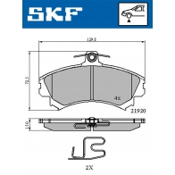 Тормозные колодки дисковые, комплект SKF ZGG G2EX VKBP 80575 A Mitsubishi Colt 6 (Z3, Z2) 2002 – 2013