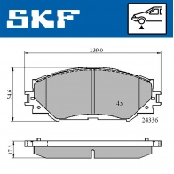 Тормозные колодки дисковые, комплект SKF VKBP 80579 1440251133 AUU9P Y