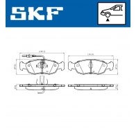Тормозные колодки дисковые, комплект SKF Peugeot 306 1 (7A, 7C, N3, N5) Хэтчбек 1.9 D 69 л.с. 1998 – 2001 VKBP 80580 E VOC 84W