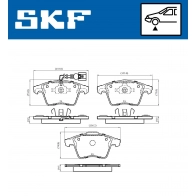 Тормозные колодки дисковые, комплект SKF Volkswagen Multivan (T5, 7HM) 1 Минивэн 3.2 V6 4motion 235 л.с. 2004 – 2009 VKBP 80589 E F05J MC
