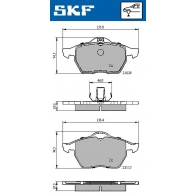 Тормозные колодки дисковые, комплект SKF XF MQ4K 1440251140 VKBP 80593 - Изображение 5