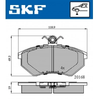 Тормозные колодки дисковые, комплект SKF VKBP 80598 IMAAL1 P 1440251142